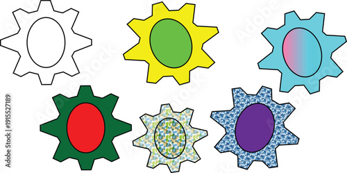 Collection of human silhouettes in various poses and outfits