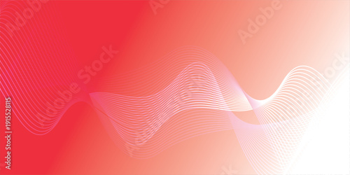 Latar belakang gelombang merah abstrak yang halus dan bergaya. Tekstur vektor EPS.