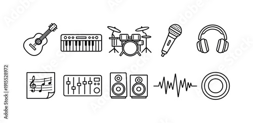 Education, learning outline icon set. School, study, knowledge symbols collection