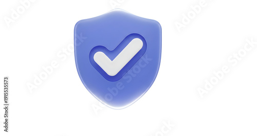 Free Download Blue Shield with White Check Mark Symbol isolated on a transparent background security protection - GFXLoad