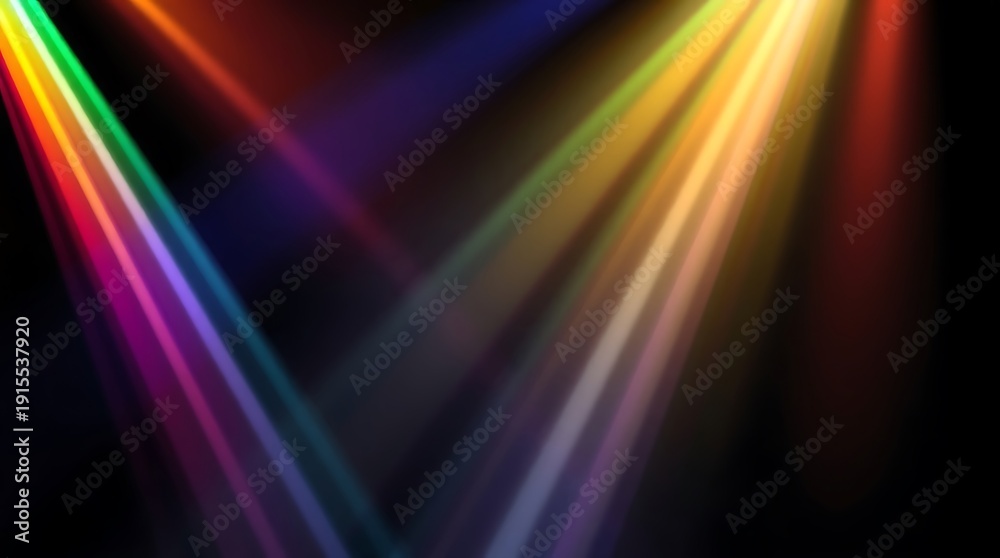 Obraz premium ibrant Rainbow Light Spectrum on Dark Abstract Background