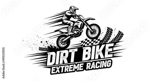 Dirt Bike Extreme Racing Illustration.