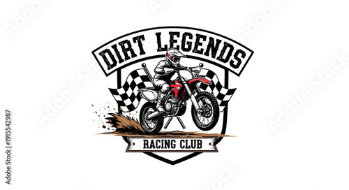 Dirt Bike Racing Club Logo Design.