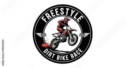 Dirt Bike Racing Logo Design.
