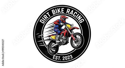 Dirt Bike Racing Logo Design.