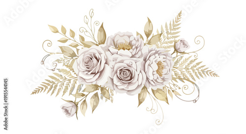 Floral arrangement of roses and leaves in a decorative bouquet, referencing 'svg (123).svg' style