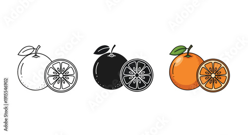 bicycle lemon orange wheel flat design vector illustration - Vector icon Set - Stickers and Clipart - PNG and SVG Icon collection - Lineal icons - logo template