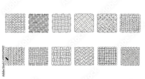 Intricate black and white patterns showcasing various geometric designs and structures Vector