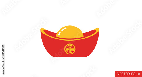 Chinese Yuanbao Gold Ingot - Symbol of Wealth and Prosperity