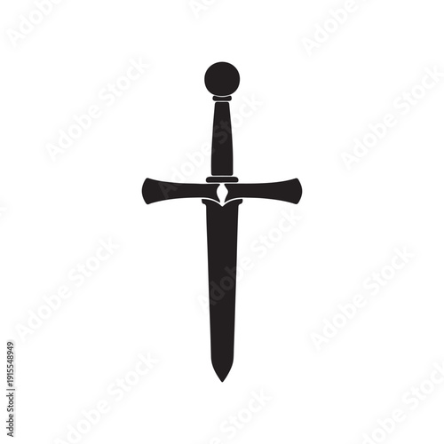 Sword icon silhouette vector illustration