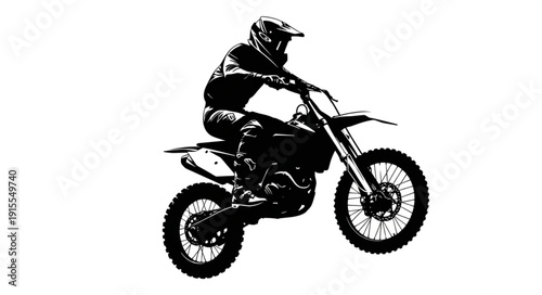Dirt Bike Rider in Action.