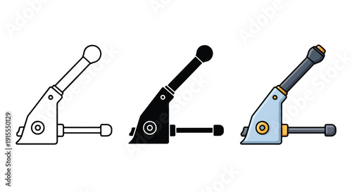 mechanical joint levers vector illustration flat design - Vector icon Set - Stickers and Clipart - PNG and SVG Icon collection - Lineal icons - logo template
