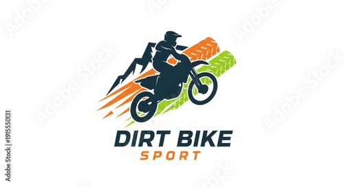 Dirt Bike Rider Illustration Design.