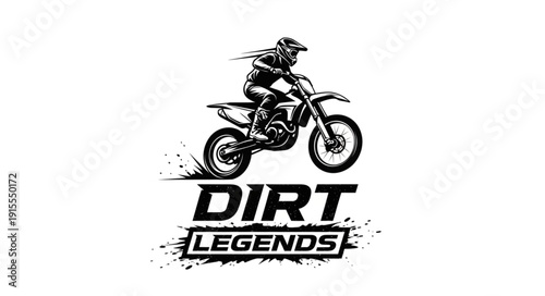 Dirt Bike Rider Illustration Design.