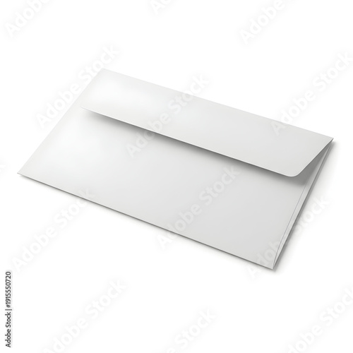 White envelope on white background