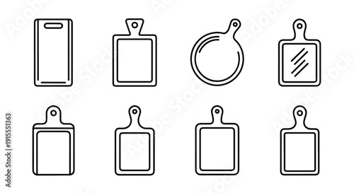 Assorted clipboards with various designs and symbols on them Vector