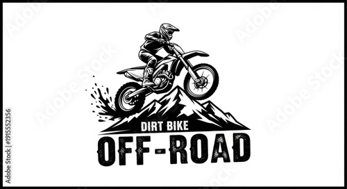 Dirt Bike Rider Off Road Illustration.