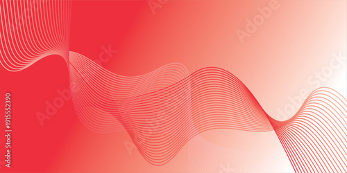 Latar belakang gelombang merah abstrak yang halus dan bergaya. Tekstur vektor EPS.