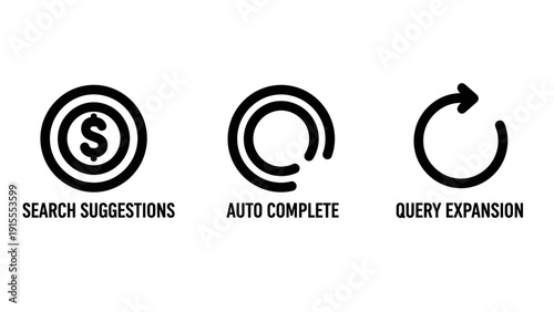 Advanced Search Engine Optimization and User Experience Icons: Search Suggestions, Auto-Complete, and Query Expansion for Digital Marketing
