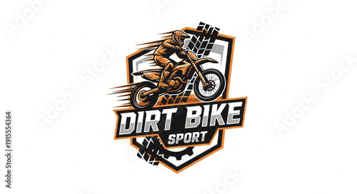 Dirt Bike Sport Logo Design.