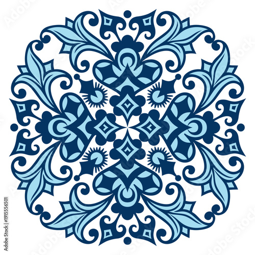 Vector hand drawn abstract decorative floral ethnic vintage ornamental illustration.