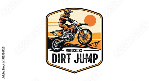 Dirt Jump Motorbike Rider Logo Design.