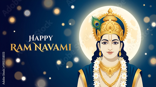 divine celebration: honoring Ram Navami, a sacred Hindu festival commemorating the birth of Lord Rama, with devout worship, spiritual rituals, and vibrant cultural festivities
