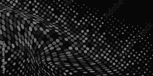 Abstract digital wave of particles. Futuristic Technology Concept