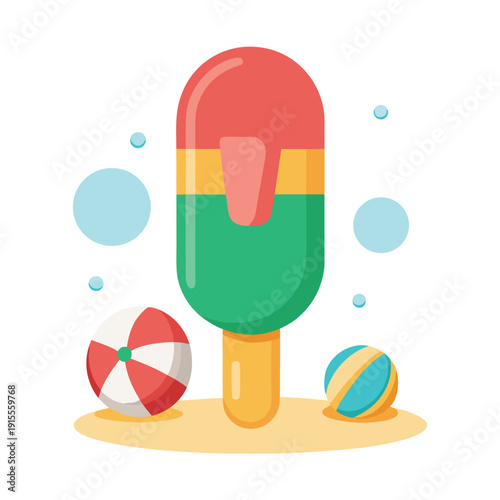 Ice cream served in a glass with pills and capsules in a creative medical themed illustration