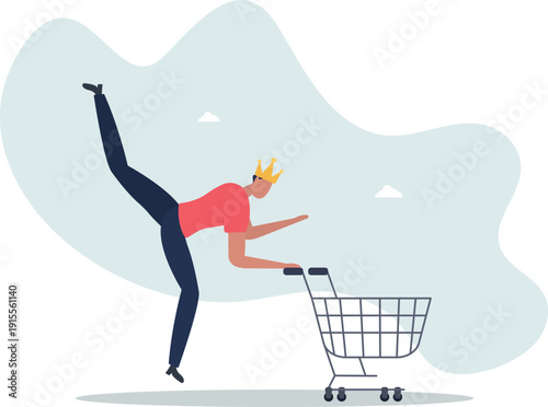 Customer is king, client want is most important, user experience or customer centric marketing strategy concept.person's life situation and his activities.