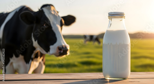 Pure Natural Dairy Milk In Glass Bottle