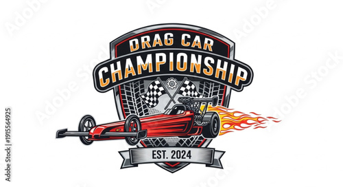 Drag Car Championship Racing Logo.