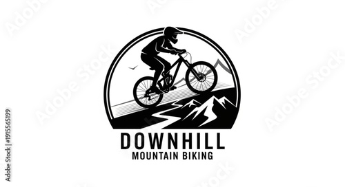 Downhill Mountain Biking Logo Design.