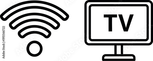 Wireless connection to a television set for streaming content