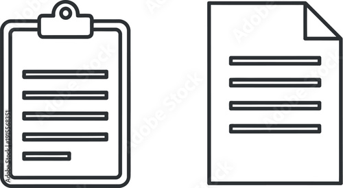 Clipboard and document icon representing note-taking and file management