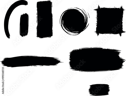 Abstract black and white doodles forming a stylized question mark with shapes.