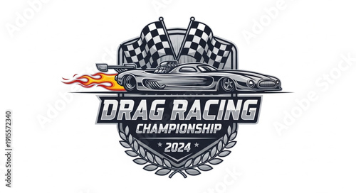 Drag Racing Championship Logo Design.
