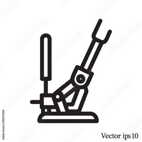 Industrial Jack Icon Representing Mechanical Advantage in Engineering Contexts