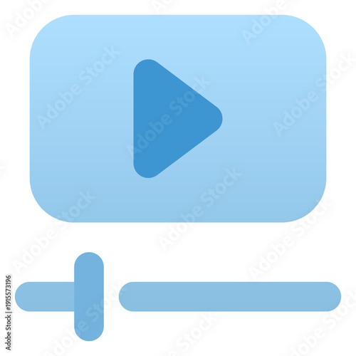 blue glossy button with bar