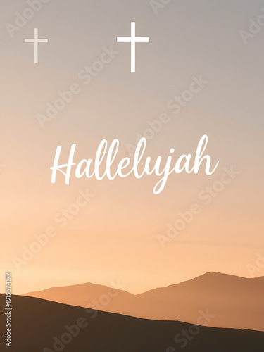 Hallelujah. Christian vector quote. Inspiration typography quote. Poster religious word hallelujah. Vector word illustration. Wall art sign bedroom, wall decor. Bible, churh vector quote .