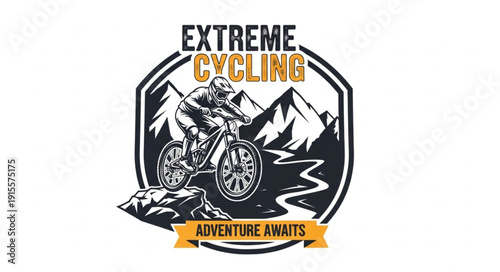 Extreme Cycling Logo Mountain Bike.