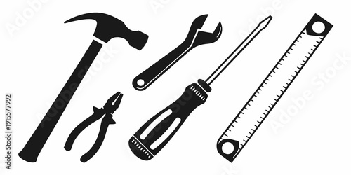 A collection of essential tools for various construction and repair tasks