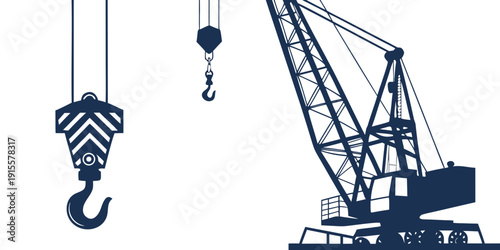 Heavy machinery and industrial equipment in a construction setting.