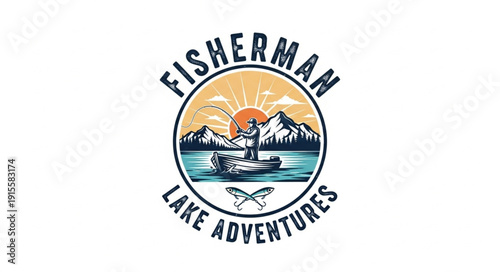 Fisherman Lake Adventures Logo Design.