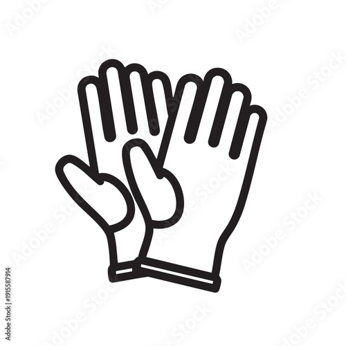 Pair of gloves illustration showcasing hand protection and safety measures