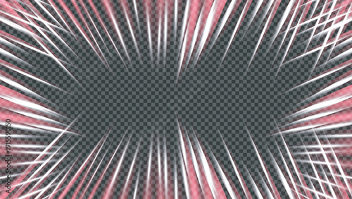 Geometric lines converging to create a mesmerizing radial pattern with pink accents.