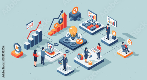 A sleek, modern gauge on a vibrant block evokes precision and progress, ideal for tech and business presentations.