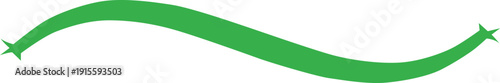 A vibrant green curved arrow pointing towards a positive direction with a star end