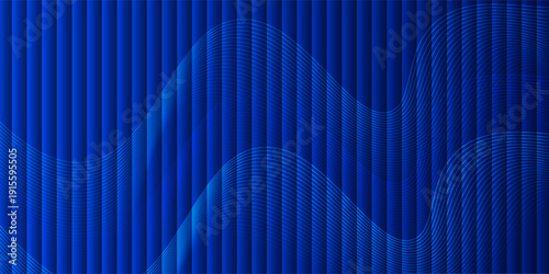 Abstract blue background with flowing lines for futuristic concept. Dynamic waves. vector illustration.