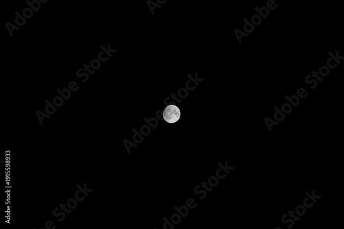 Full Moon Over the Night Sky